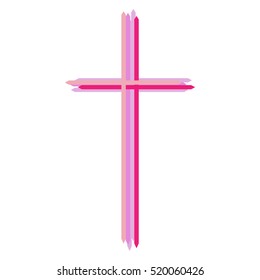 Vector Pink light cross