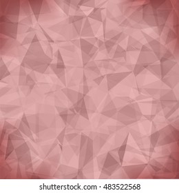 Vector Pink Light Polygonal Mosaic Background. Business Design Templates. Triangular Geometric Pattern