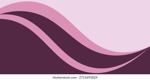 Elemento de curva de fondo de línea rosa de Vector con espacio en blanco para el diseño de texto y mensajes, capas superpuestas, Vector

