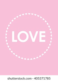 Vector Pink Love Frame