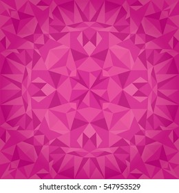 Vector Pink Magenta Crystal Triangles Texture Seamless Pattern. Festive and Glowing Repeat Surface Design. Great for Valentine's Day.