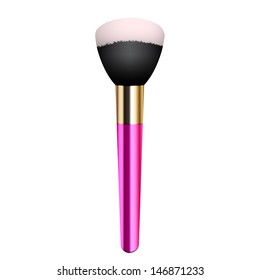 Vector pink make-up brush