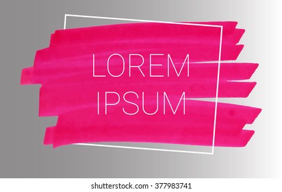 Vector pink markers. Elements for design and background