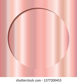 Vector pink metal circle On a pink background. Vector, Illustration, EPS10.