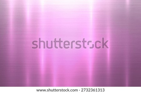 Vector pink metallic tones background. Abstract gradient bright and shiny light reflection brushed steel metal texture. Illustration for background, backdrop, web, wallpaper, print and design artwork.