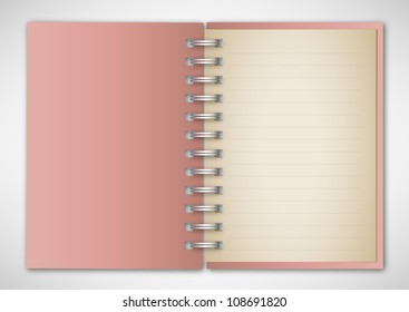 Vector Pink Notebook