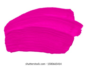 Vector pink paint texture isolated on white - gouache banner for Your design