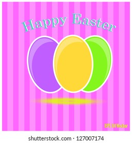Vector pink  Paper easter egg card
