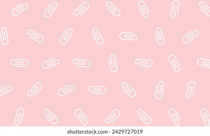 vector pink paperclip wallpaper background