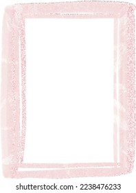 Vector Pink Pastel Frames with Copyspace, Rectangle frame, white background