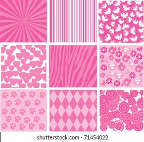 vector pink patterns