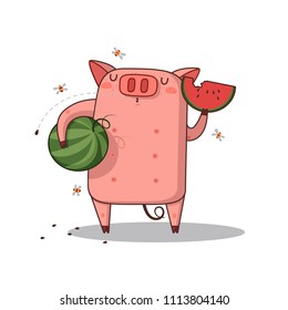 Vector Pink Piggy.