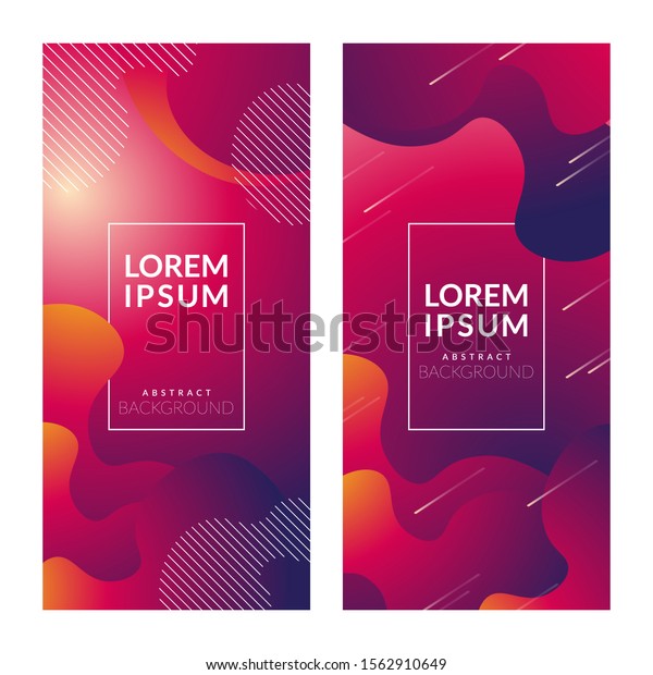 Vector Pink Purple Background Vertical Banners Stock Vector (Royalty ...