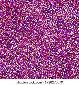 El brillo rosa vectorial y morado destella un patrón brillante sin fisuras. Fondo colorido brillante de textura