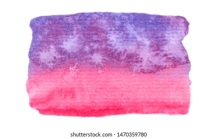 Vector pink and purple paint texture isolated on white - watercolor banner for Your design