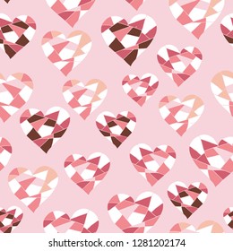 Vector pink and red love hearts for Valentine. Perfect for fabric, wallpaper, stationery and scrapbooking projects and other crafts and digital work