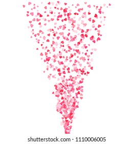 Vector pink & red Valentines Day heartshapes background element in flat style