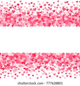 Vector pink & red Valentines Days hearts background