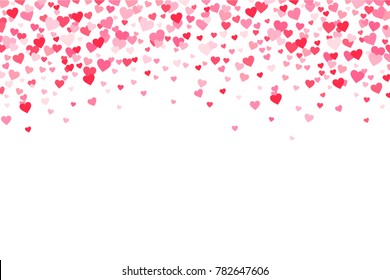 Vector pink & red Valentines Days hearts background