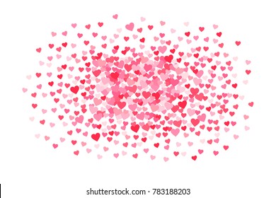 Vector pink & red Valentines Days hearts background