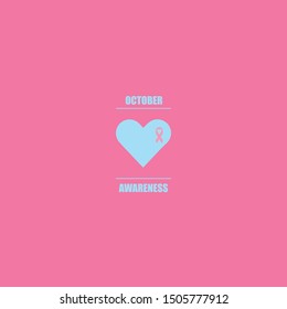 Vector Pink ribbon in Breast Cancer Awareness month symbol on pink background for help and motivation woman to fight with Breast Cancer,World Breast Cancer Concept