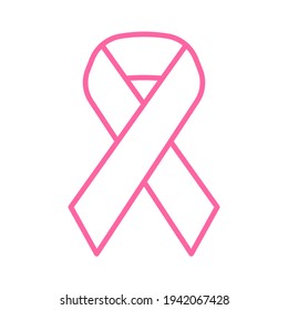 Vector pink ribbon cross Breast cancer day sign in women Cancer fighting ideas