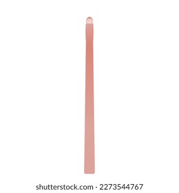 Vector pink round makeup brush for applying lipstick