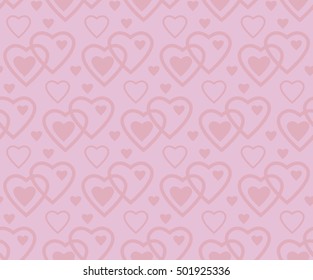 vector pink seamless pattern. love concept heart fabric illustration