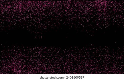Vector pink shimmer glowing falling particles abstract background.