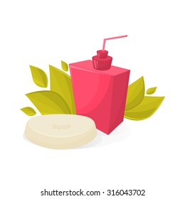 Vector pink soap