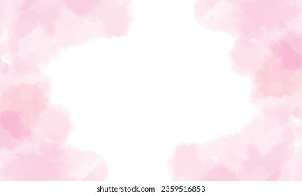 Vector pink soft watercolor abstract texture background.