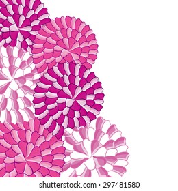 Vector pink spiral marshmallow. Background with a retreat for text,birthday, Christmas, Easter,