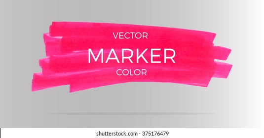 Vector pink stripes drawn with markers. Elements for design and background