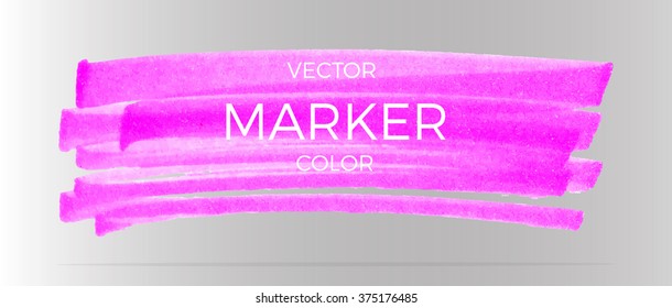 Vector pink stripes drawn with markers