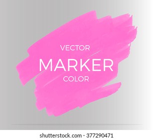 Vector pink stripes drawn with markers. Elements for design and background