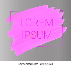 Vector pink stripes drawn with markers. Elements for design and background