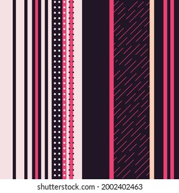 Vector Pink Stripes Seamless Pattern on background