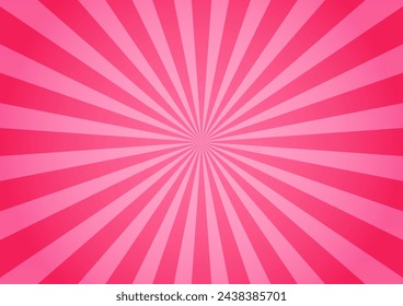 Vector pink sunburst background,Abstract ray or sunbeam wallpaper,vector illustration