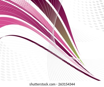 Vector Pink Swoosh. Abstract Design. Eps10.