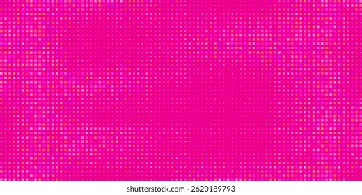 Vector Pink Tech Finance Fintech Background. Abstract Pixel Pattern. Digital Business Technology or Science Research Presentation Backdrop.