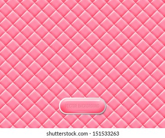 Vector Pink Vinyl Upholstery Padded Glossy Background