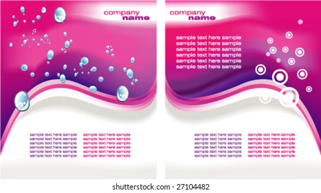 VECTOR Pink and Violet Abstract Business Card Template