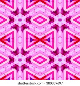 vector pink violet vibrant color abstract glitch geometric seamless pattern 
