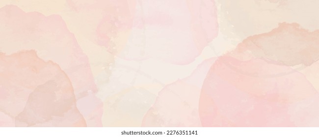 Vector pink watercolor art background. Hand painted template for cards, flyer, poster, banner, and cover design. Pastel color watercolour texture. Empty blank.	
