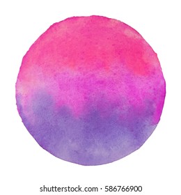 Vector pink watercolor background. Hand drawn abstract design element
