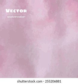 Vector pink watercolor background. Painted texture. Decoration design element. Textured backdrop. Square banner. Hand drawn design element.