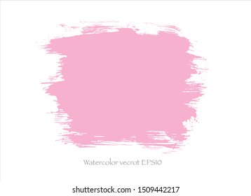 vector pink watercolor creative illustration.