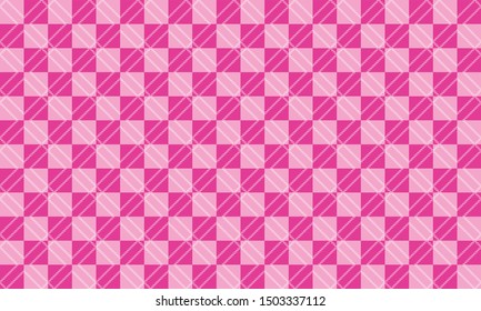 vector Pink and white Gingham check pattern design illustration for printing  