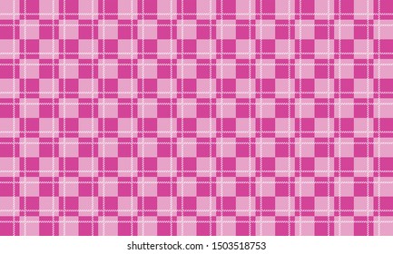 vector Pink and white Gingham check pattern design illustration for printing on paper, wallpaper, covers, textiles, fabrics, for decoration, decoupage, and other.