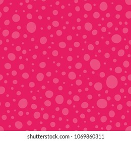 Vector Pink Wonky Dots Seamless Pattern Background. Surface pattern design perfect for fabric, kids, scrapbooking, and home decor projects.